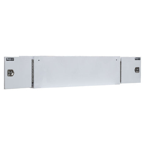24x24x96 Inch White Steel Straight Side Tunnel Truck Tool Box with Shelf