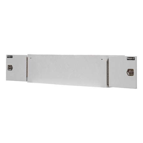 24x24x86 Inch White Steel Straight Side Tunnel Truck Tool Box with Shelf