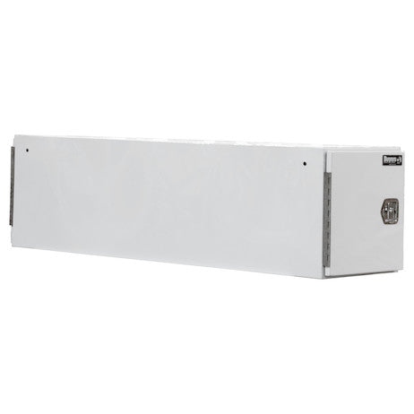 24x24x96 Inch White Steel Straight Side Tunnel Truck Tool Box with Shelf
