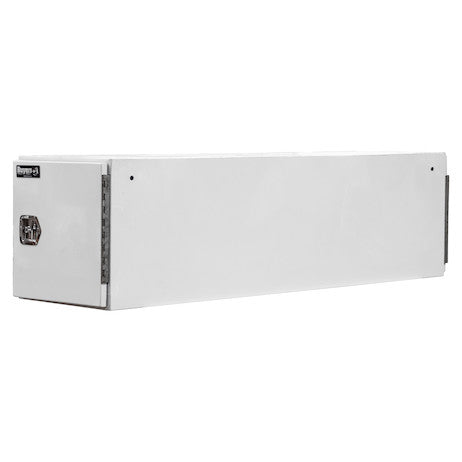 24x24x86 Inch White Steel Straight Side Tunnel Truck Tool Box with Shelf
