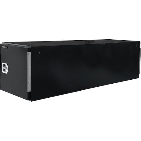 24x24x86 Inch Black Steel Straight Side Tunnel Truck Tool Box with Shelf
