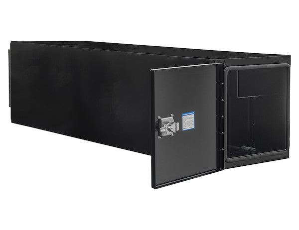 24x24x86 Inch Black Steel Straight Side Tunnel Truck Tool Box with Shelf
