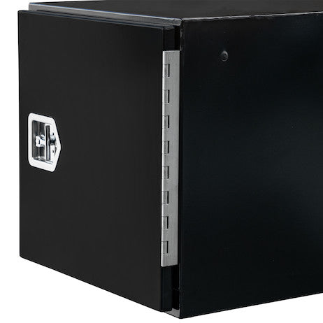 24x24x86 Inch Black Steel Straight Side Tunnel Truck Tool Box with Shelf