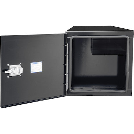 24x24x96 Inch Black Steel Straight Side Tunnel Truck Tool Box with Shelf