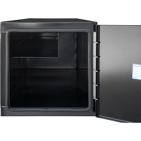 24x24x96 Inch Black Steel Straight Side Tunnel Truck Tool Box with Shelf