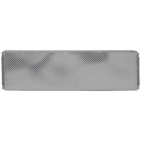 24x24x86 Inch Diamond Tread Aluminum Straight Side Tunnel Truck Tool Box with Shelf