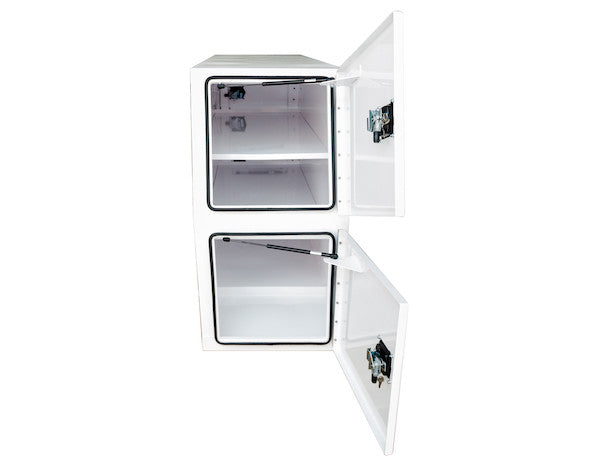 BP824624W - 46x24x82 Inch Flat Floor White Steel Backpack Truck Box