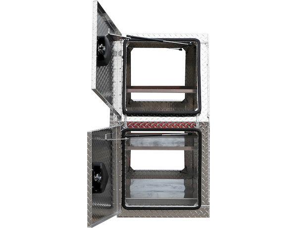 59x24x85 Inch Flat Floor Diamond Tread Aluminum Backpack Truck Box