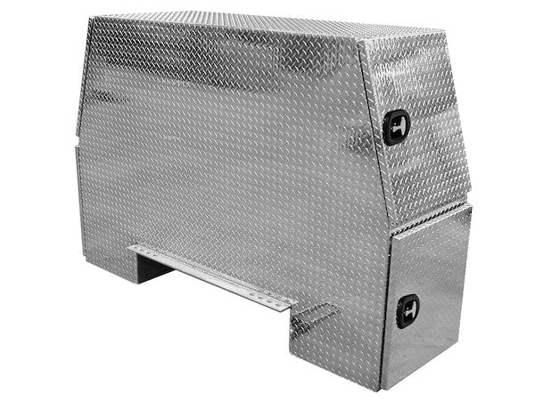BP826224 - 62x24x82 Inch Offset Floor Diamond Tread Aluminum Backpack Truck Box - 16.35 Inch Offset