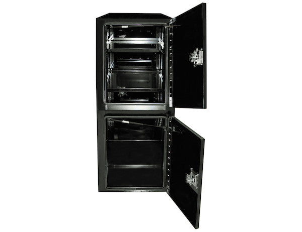 BP824624B - 46x24x82 Inch Flat Floor Black Steel Backpack Truck Box