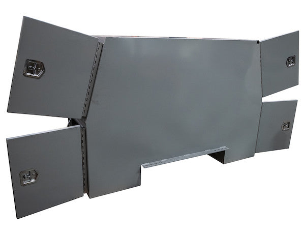 55x24x85 Inch Offset Floor Primed Steel Backpack Truck Box - 9.1 Inch Offset