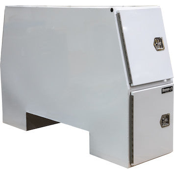 BP855524WSB - 55x24x85 Inch Gloss White Steel Service Body Backpack Truck Box