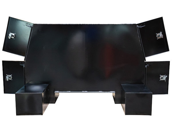 85x55x48 Inch Black Steel L-Pack Backpack Truck Box - 8.5 Inch Offset