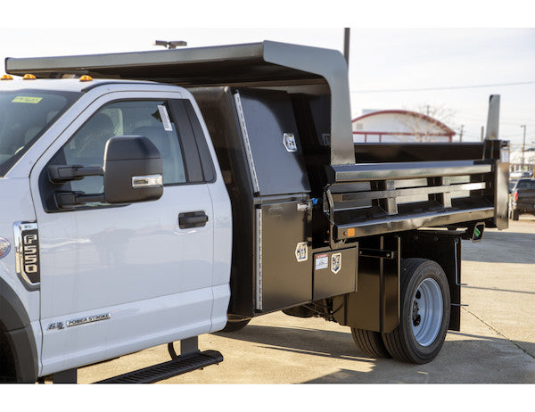 85x55x48 Inch Black Steel L-Pack Backpack Truck Box - 8.5 Inch Offset