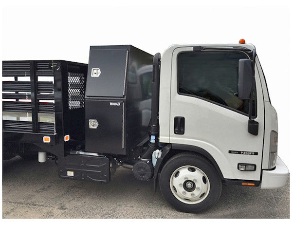 59x24x85 Inch Flat Floor Black Steel Backpack Truck Box