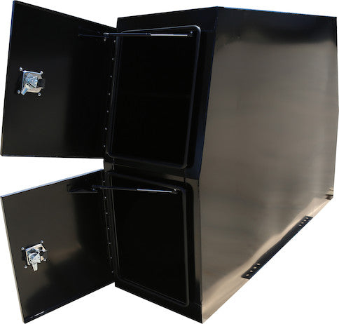 59x24x85 Inch Flat Floor Black Steel Backpack Truck Box