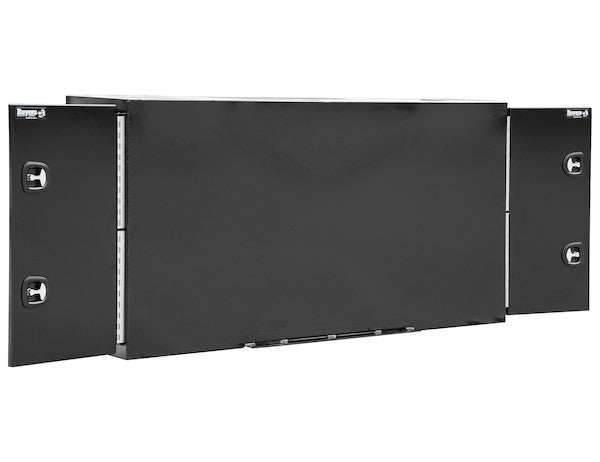 Black Steel Straight Side Backpack Truck Tool Box with Adjustable Shelving