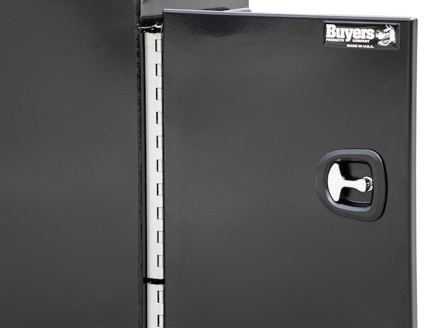 Black Steel Straight Side Backpack Truck Tool Box with Adjustable Shelving