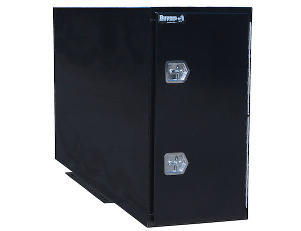 Black Steel Straight Side Backpack Truck Box - T-Handle Latch
