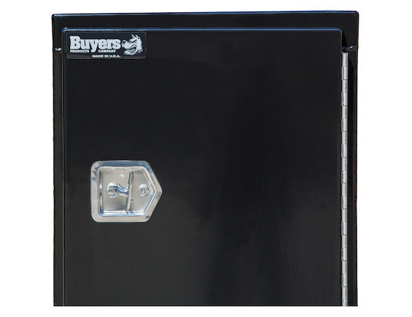 Black Steel Straight Side Backpack Truck Box - T-Handle Latch