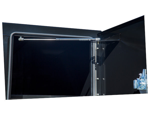 Black Steel Straight Side Backpack Truck Box - T-Handle Latch