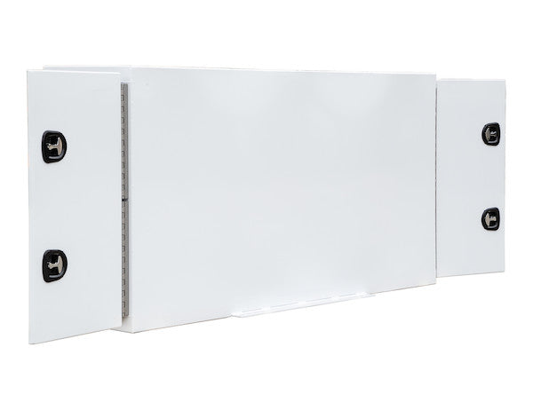 White Steel Straight Side Backpack Truck Box with Adjustable Shelving