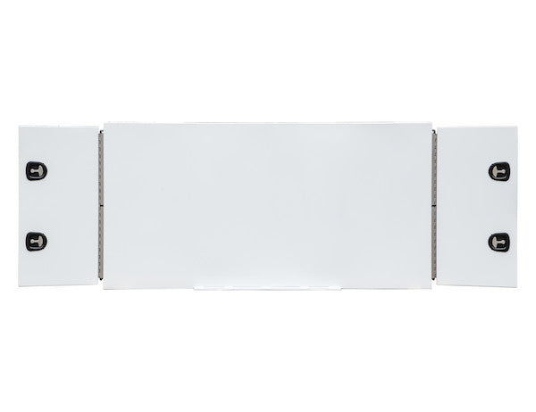 BP964824WLL - White Steel Straight Side Backpack Truck Box with Adjustable Shelving