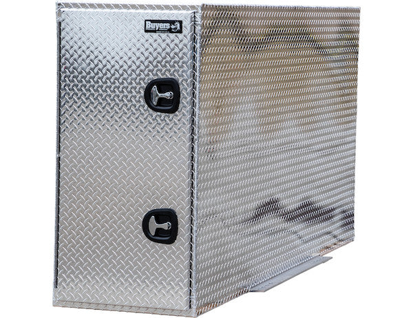 Diamond Tread Aluminum Straight Side Backpack Truck Tool Box - Compression Latch