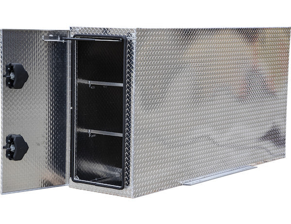 Diamond Tread Aluminum Straight Side Backpack Truck Tool Box - Compression Latch