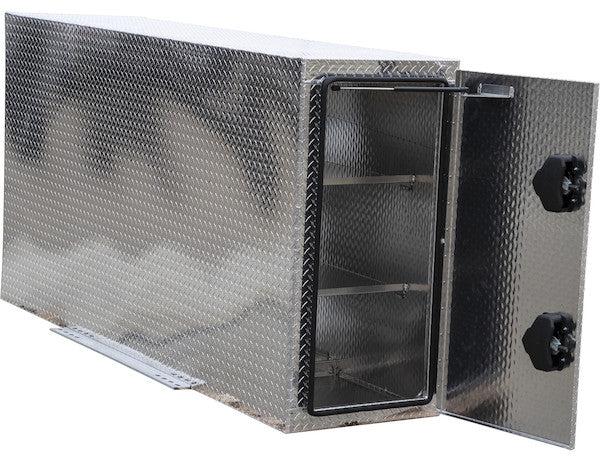 Diamond Tread Aluminum Straight Side Backpack Truck Tool Box - Compression Latch