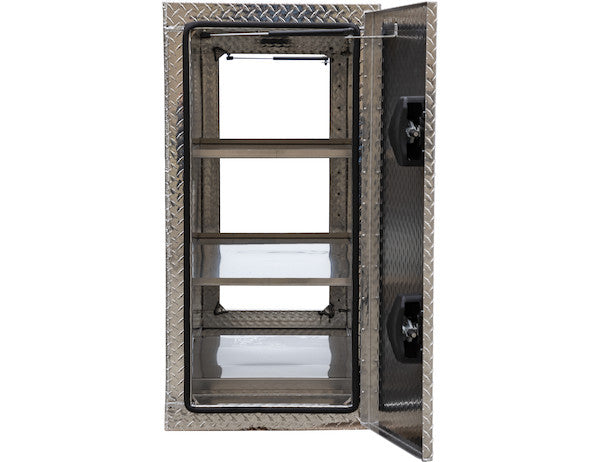 Diamond Tread Aluminum Straight Side Backpack Truck Tool Box - Compression Latch
