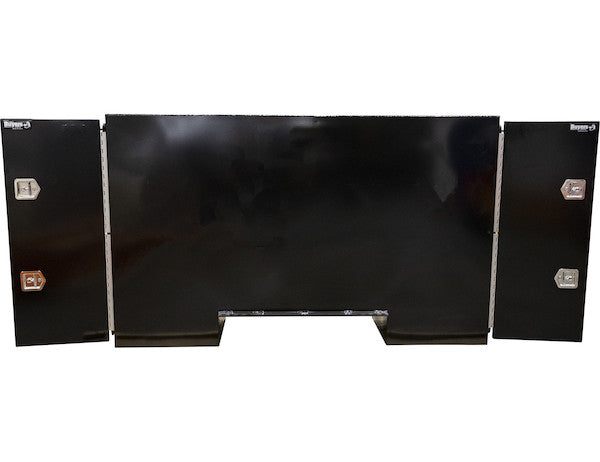 57x24x96 Inch Straight Side Black Steel Backpack Truck Tool Box - 11.26 Inch Offset Floor