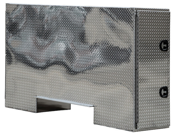 57x24x96 Inch Straight Side Diamond Tread Aluminum Backpack Truck Tool Box - 9x42 Inch Offset Floor