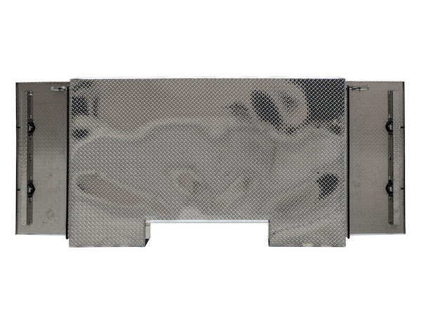 57x24x96 Inch Straight Side Diamond Tread Aluminum Backpack Truck Tool Box - 9x42 Inch Offset Floor