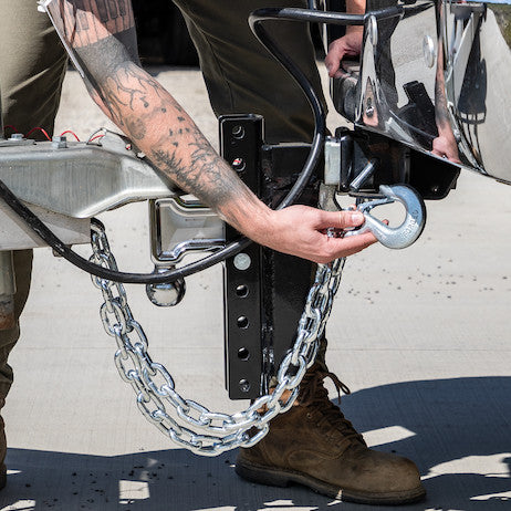 3/8x35 Inch Class 4 Trailer Safety Chain With 1-Clevis Style Slip Hook-43 Proof