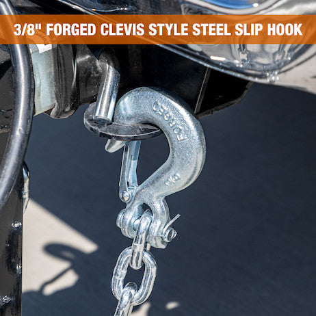 3/8x42 Inch Class 4 Trailer Safety Chain With 1-Clevis Style Slip Hook-43 Proof