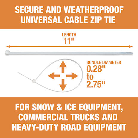 11-inch Length Nylon Cable Zip Tie (100-Pack) 