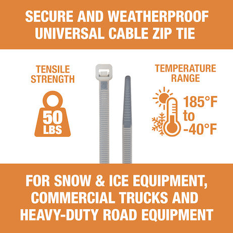 7.50-inch Length Nylon Cable Zip Tie (100-Pack) 