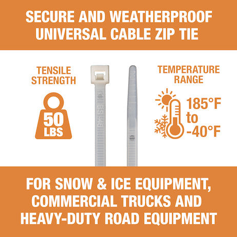 7.50-inch Length Nylon Cable Zip Tie (100-Pack) 