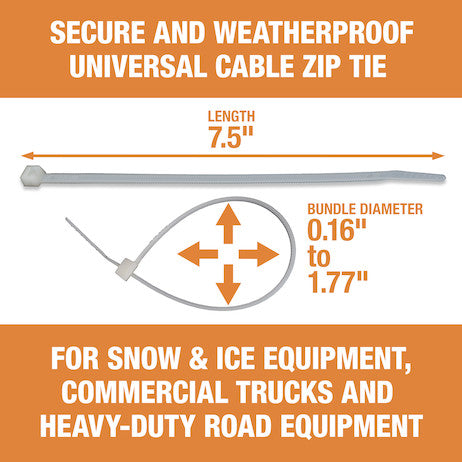 7.50-inch Length Nylon Cable Zip Tie (100-Pack) 