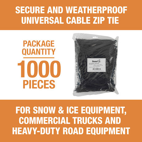 7.50-inch Length Black Weather-Resistant Nylon Cable Zip Tie (1,000-Pack)