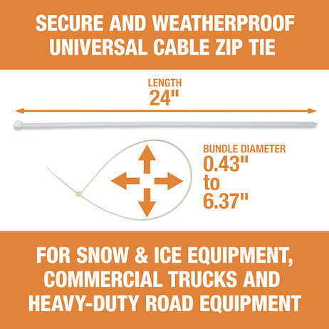 24-inch Long Heavy-Duty Nylon Cable Zip Tie (50-Pack)