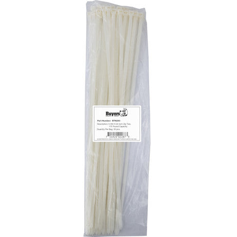 24-inch Long Heavy-Duty Nylon Cable Zip Tie (50-Pack)