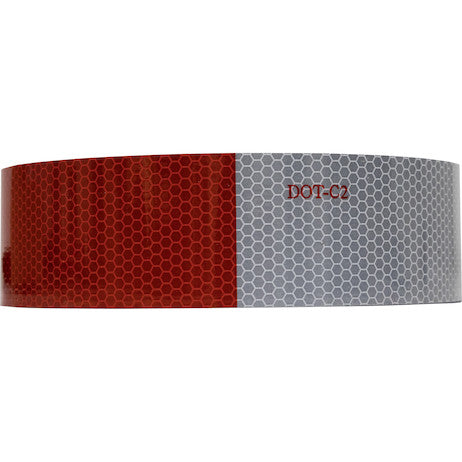 150 Foot Roll Of DOT Conspicuity Tape With 11-Inch Red And 7-Inch White Lengths - 3-Year Rating