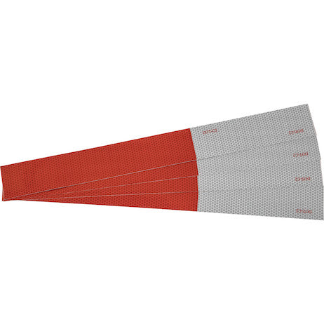 2 in. x 18 in. Precut DOT Conspicuity Tape With 11-Inch Red And 7-Inch White Lengths - 3-Year Rating, 5-Pack