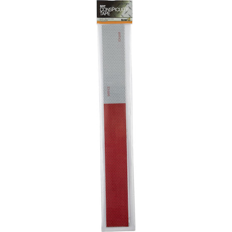 150 Foot Roll Of DOT Conspicuity Tape With 11-Inch Red And 7-Inch White Lengths - 3-Year Rating