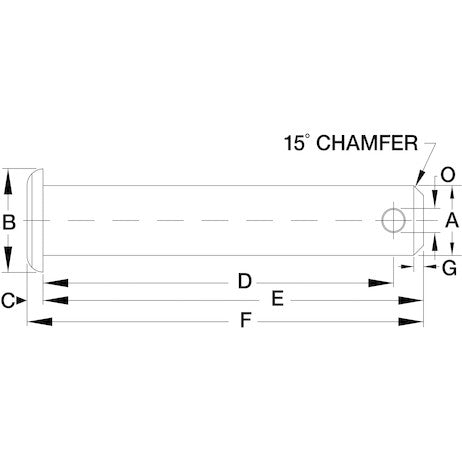 Clevis Pin with 5/16 Inch Diameter and 2-1/2 Inch Length 