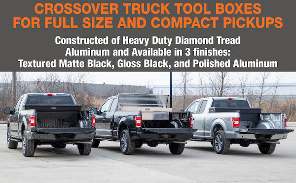 13x20x63 Inch Textured Matte Black Diamond Tread Aluminum Crossover Truck Tool Box