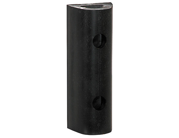 Extruded Rubber D-Shaped Bumper with 2 Holes - 2-1/8 x 1-7/8 x 6 Inch Long