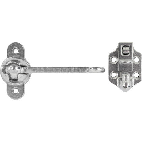 DH305 - Heavy-Duty Aluminum Door Hold Back - 4 Inch Hook and 2-Position Keeper